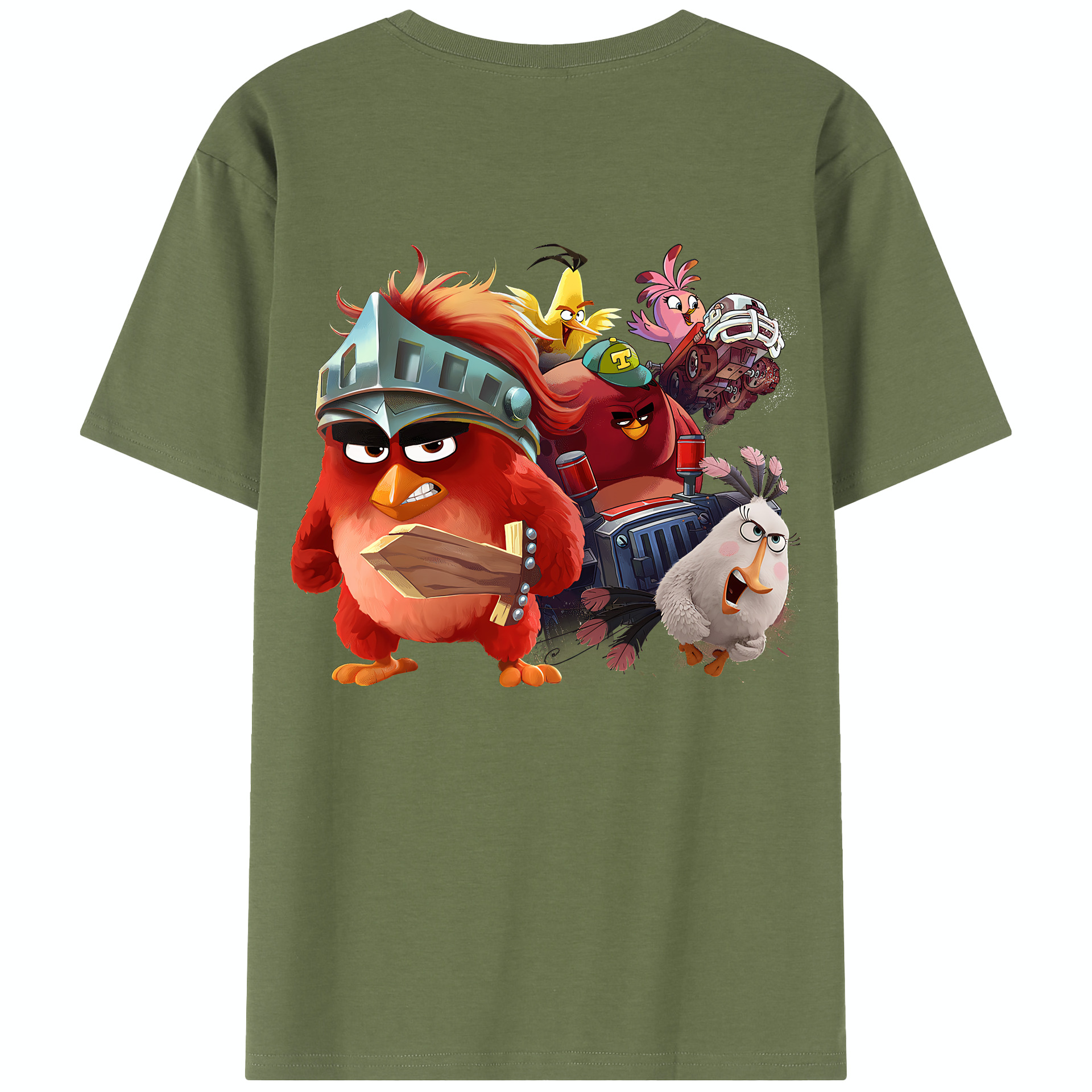 （画像用） Angry Birds アングリーバード 綿100％半袖Tシャツ（背面プリント）